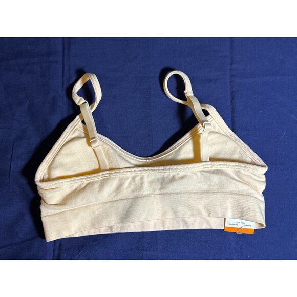 Calvin Klein Big Girls Printed Rushed Seamless Crop Bra - Nude, Size M, NWT - Picture 3 of 4